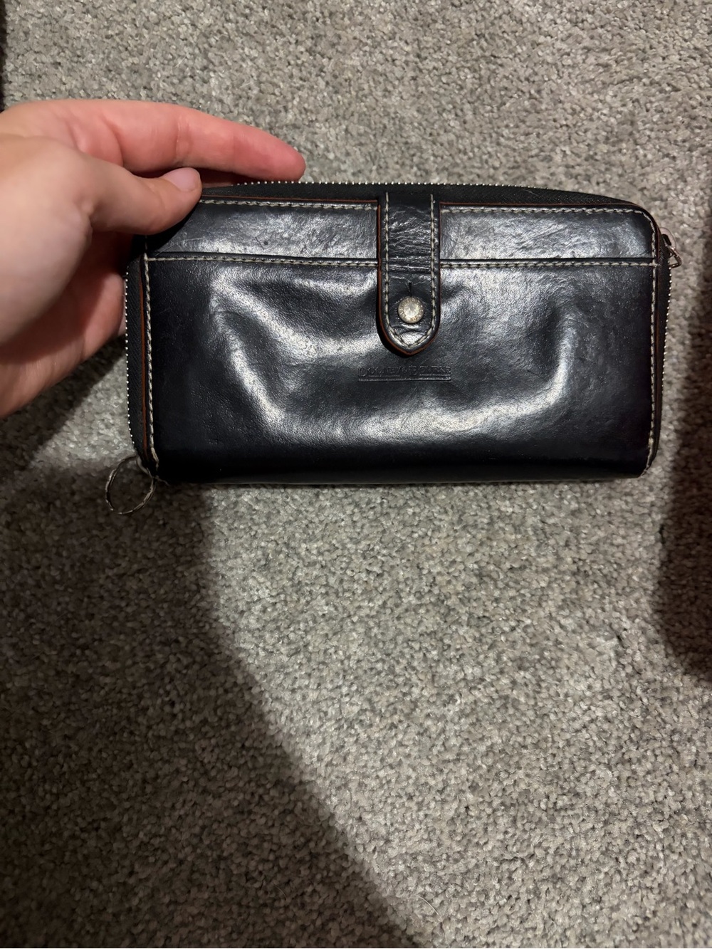 Dooney & Bourke Black Leather Zip Wallet